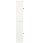 Mobile alto da bagno in MDF bianco, 170 cm, con torre per la biancheria