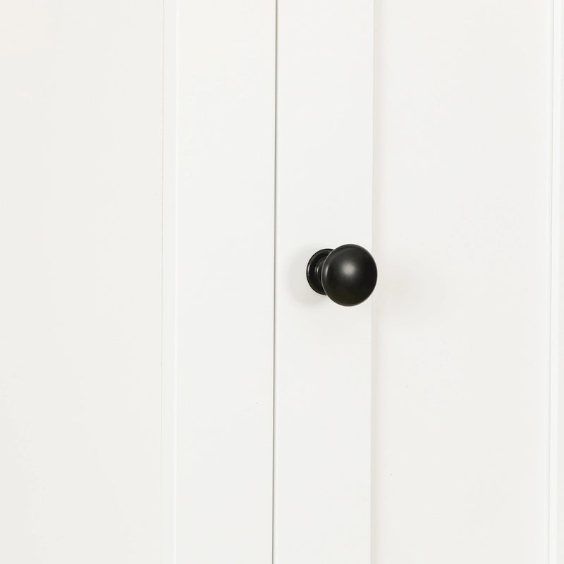 Mobile alto da bagno in MDF bianco, 170 cm, con torre per la biancheria