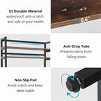 Scaffale per panettiere da cucina marrone/nero, supporto industriale per microonde, scaffale portaoggetti multiuso a 5 livelli bianco, supporto da cucina con credenza