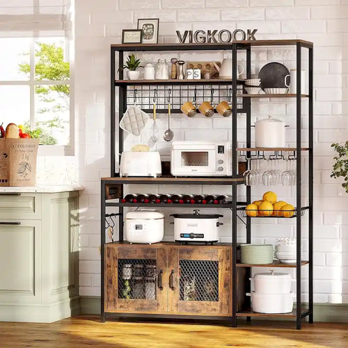47,2 pollici in Bakers Rack con presa di corrente Coffee Bar con mobiletto