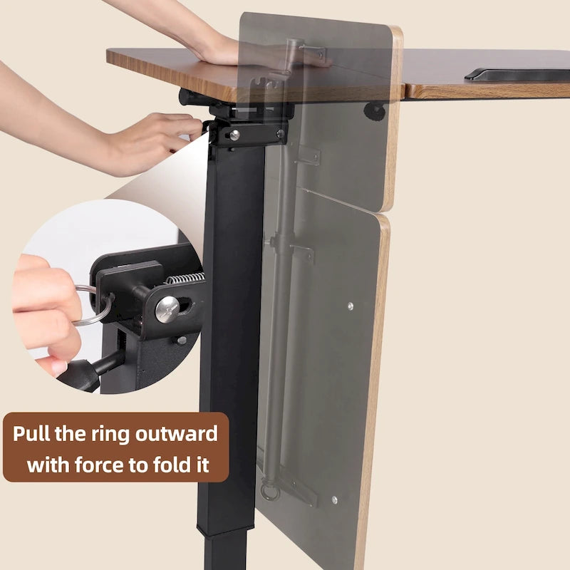 Tavolino da Letto Regolabile in Altezza per Divano, per Laptop, Inclinabile con 4 Ruote