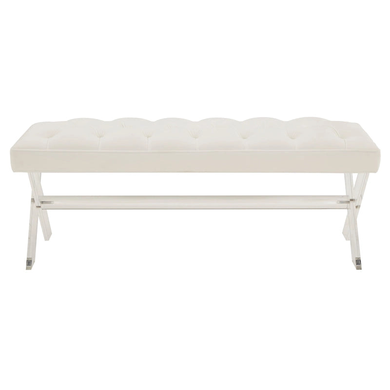  Couture Ketevan Tufted Acrylic Bench - 48 In W x 18 In D x 18 In H - 48Wx18Dx18H
