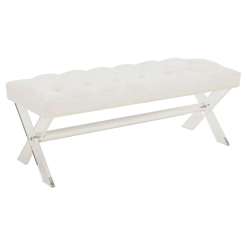 Panca capitonné in acrilico - 122 cm L x 46 cm P x 46 cm H - 122Lx46Px46H