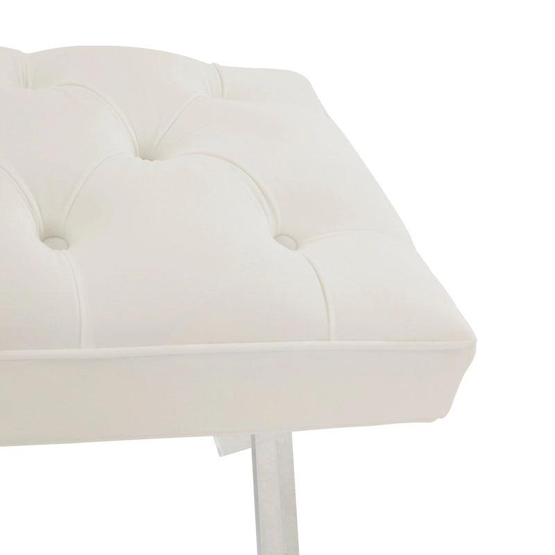 Panca capitonné in acrilico - 122 cm L x 46 cm P x 46 cm H - 122Lx46Px46H
