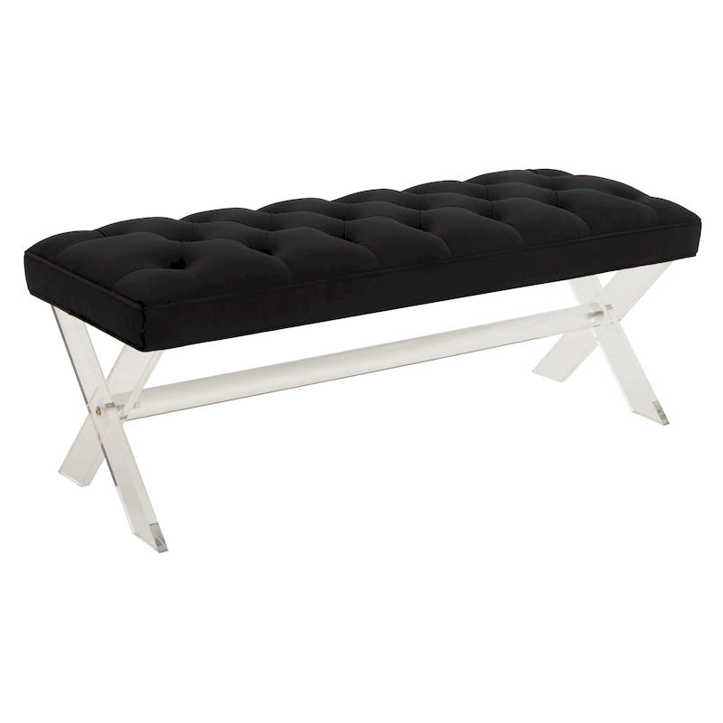 Panca capitonné in acrilico - 122 cm L x 46 cm P x 46 cm H - 122Lx46Px46H