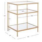 Tavolino d'appoggio a 3 ripiani - 22 L x 18 P x 27 A - 22Lx18Px27A