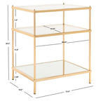 Tavolino d'appoggio a 3 ripiani - 22 L x 18 P x 27 A - 22Lx18Px27A
