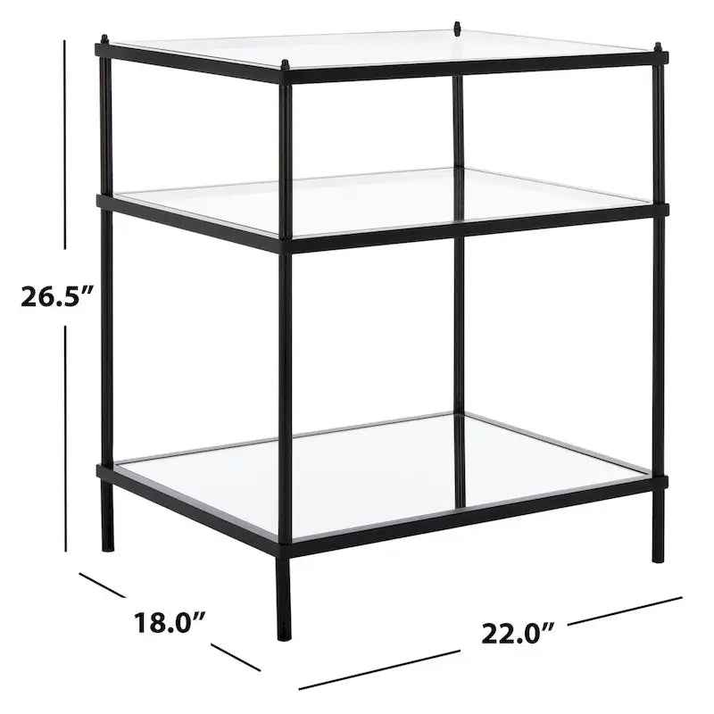 Tavolino d'appoggio a 3 ripiani - 22 L x 18 P x 27 A - 22Lx18Px27A