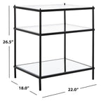 Tavolino d'appoggio a 3 ripiani - 22 L x 18 P x 27 A - 22Lx18Px27A