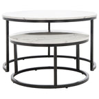 2 Round Nesting Coffee Table - 43 L x 36 D x 18 H - 32Wx32Dx18H