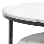 2 Round Nesting Coffee Table - 43 L x 36 D x 18 H - 32Wx32Dx18H