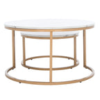 2 Round Nesting Coffee Table - 43 L x 36 D x 18 H - 32Wx32Dx18H