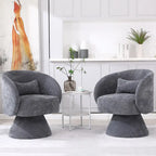 Poltrona girevole imbottita (set da 2)