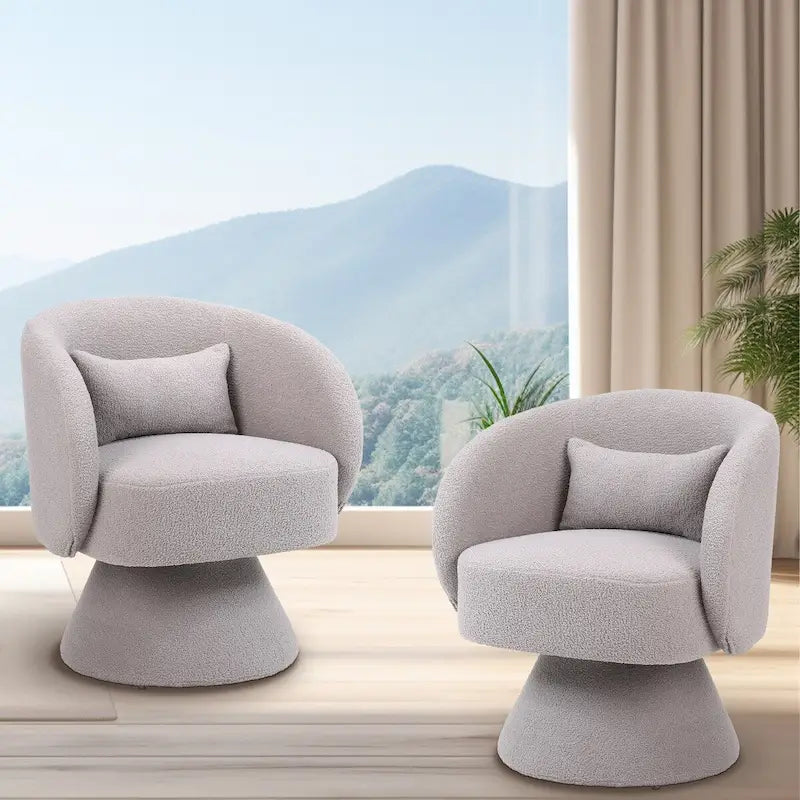 Poltrona girevole imbottita (set da 2)
