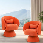 Poltrona girevole imbottita (set da 2)
