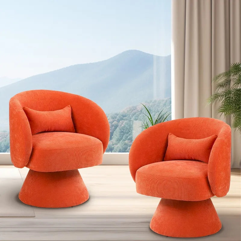 Poltrona girevole imbottita (set da 2)