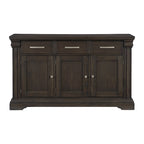Credenza mobile da soggiorno 152 cm, 3 cassetti e 3 ante, Legno rustico marrone
