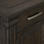 Credenza mobile da soggiorno 152 cm, 3 cassetti e 3 ante, Legno rustico marrone