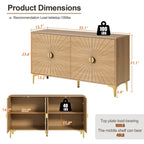 Madia Credenza Contenitore con Quattro Ante Ripiani Regolabili Mobile Contenitore Mobile Bar Caffè