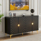 Madia Credenza Contenitore con Quattro Ante Ripiani Regolabili Mobile Contenitore Mobile Bar Caffè
