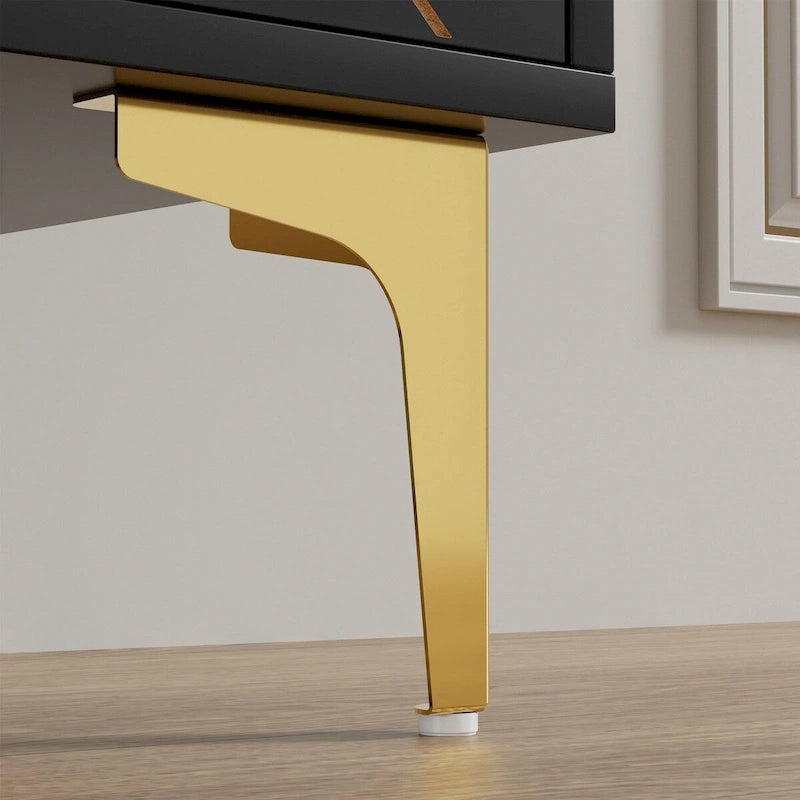 Madia Credenza Contenitore con Quattro Ante Ripiani Regolabili Mobile Contenitore Mobile Bar Caffè