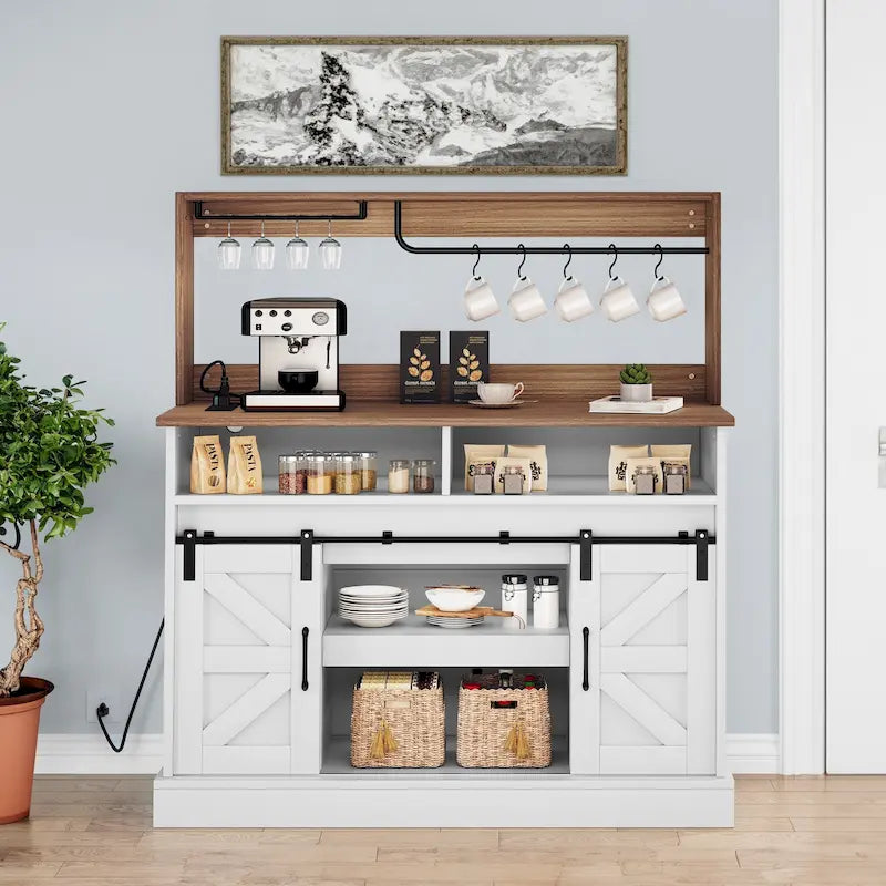Mobile per caffetteria in stile rustico - 15,1P x 47,2L x 51,5A