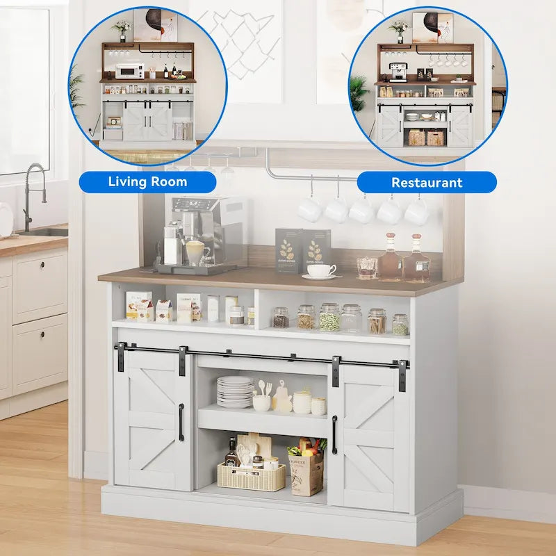 Mobile per caffetteria in stile rustico - 15,1P x 47,2L x 51,5A