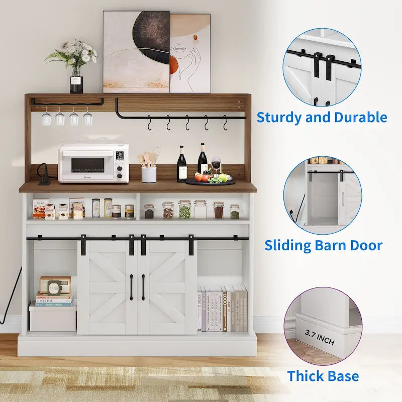 Mobile per caffetteria in stile rustico - 15,1P x 47,2L x 51,5A