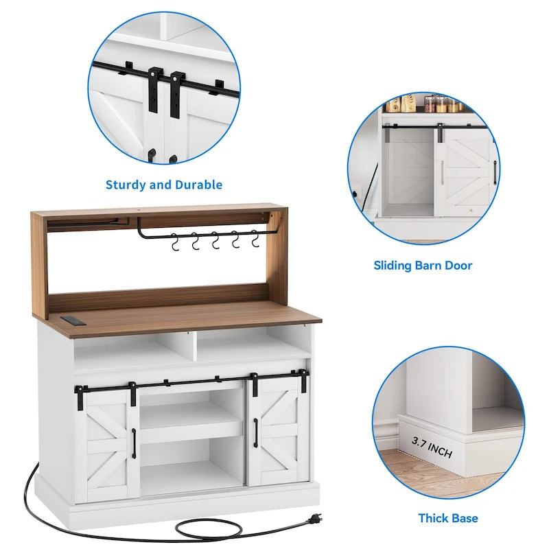 Mobile per caffetteria in stile rustico - 15,1P x 47,2L x 51,5A