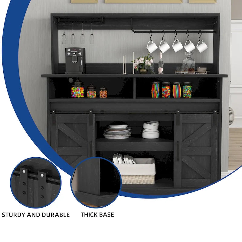 Mobile per caffetteria in stile rustico - 15,1P x 47,2L x 51,5A